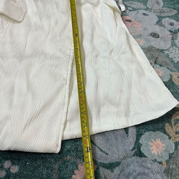 Anthropologie 4SI3NNA Lorenzo Short Sleeve White Belt Blazer Wrap Mini Dress XLP - Picture 9 of 16